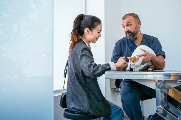 Dog resting in shade with water bowl – keeping pets cool in summer