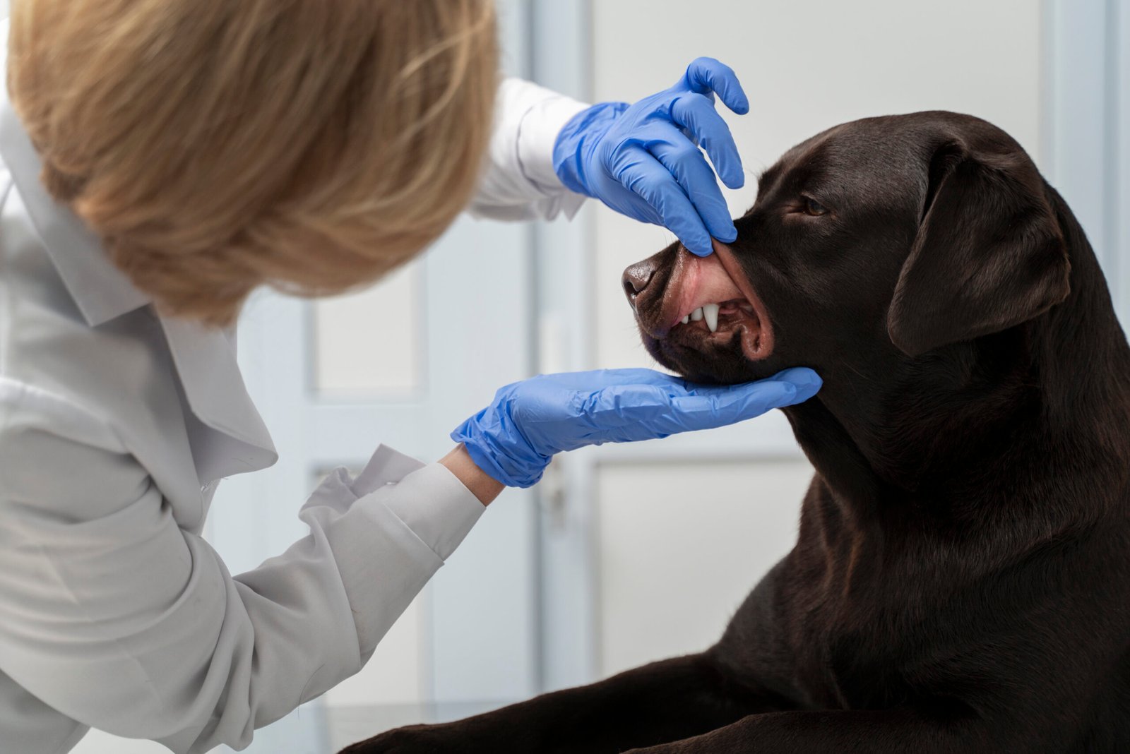 Puppy receiving parvovirus vaccination at veterinary clinic Auckland
