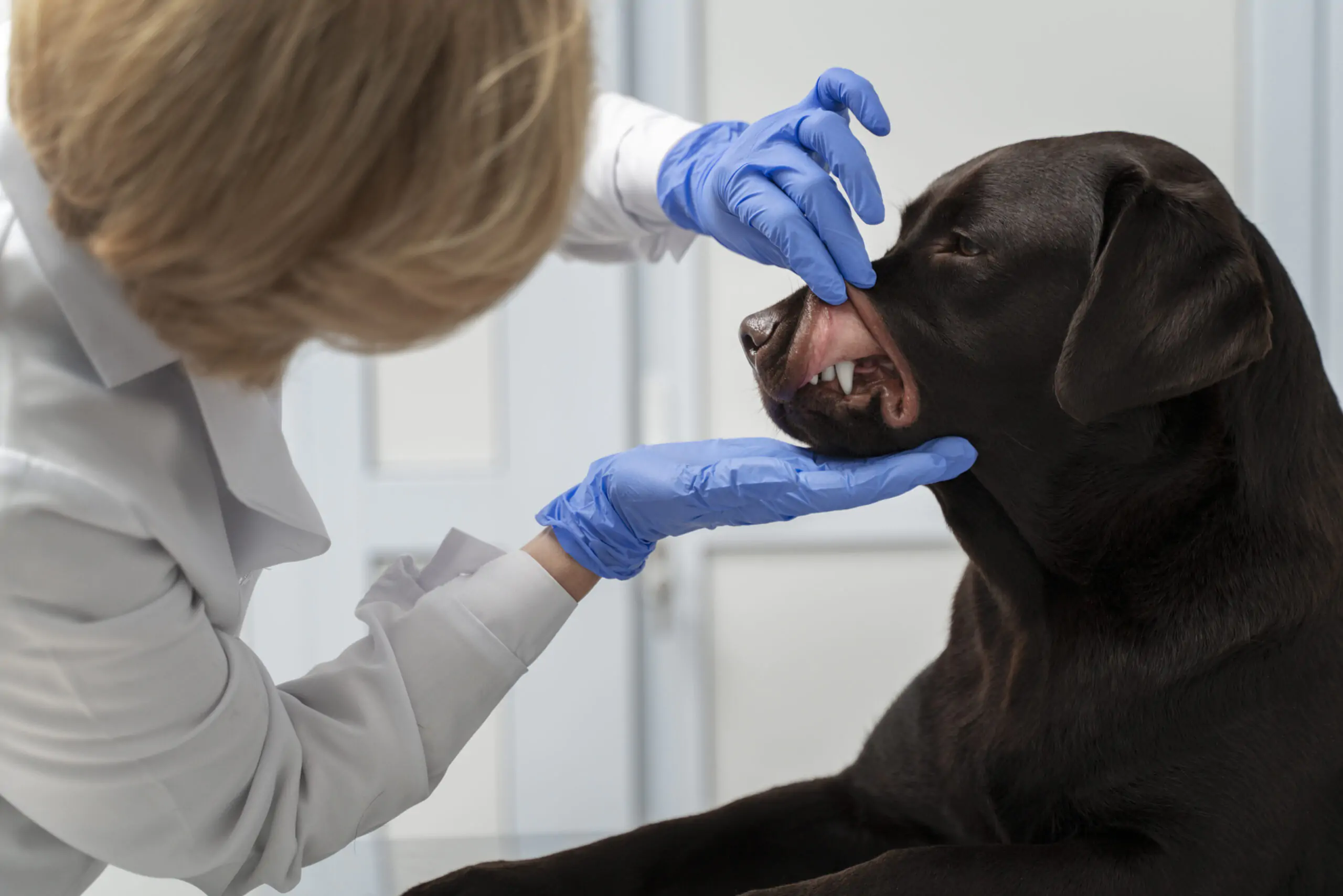 Puppy receiving parvovirus vaccination at veterinary clinic Auckland